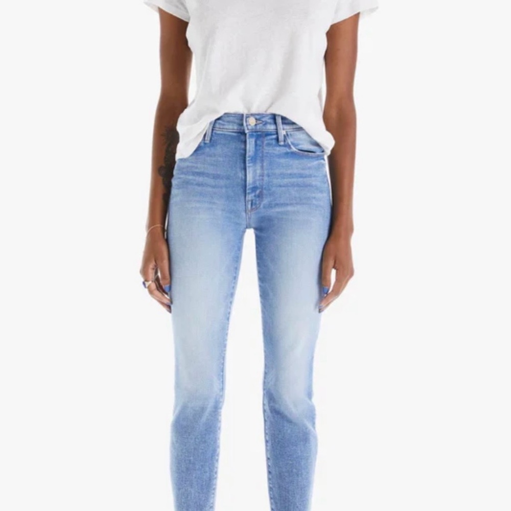 MOTHER The Looker High Rise Light Blue Jeans
